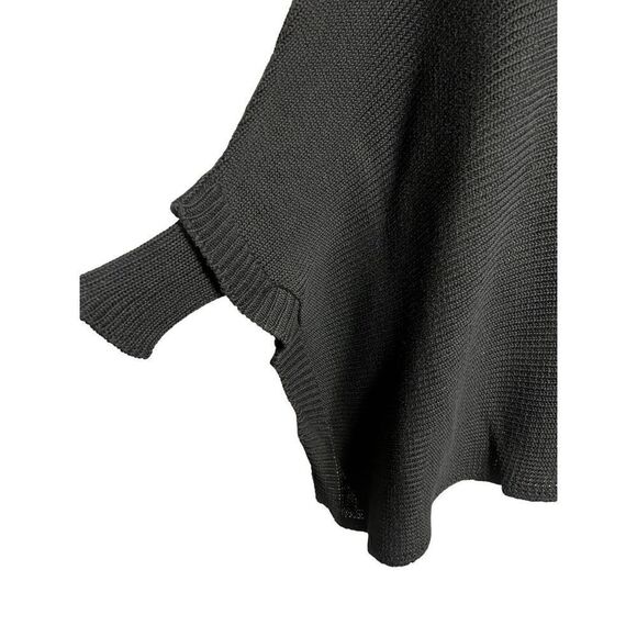 Turtleneck Black  Shawl Poncho Sweater One Size Fits Most - Picture 2 of 4